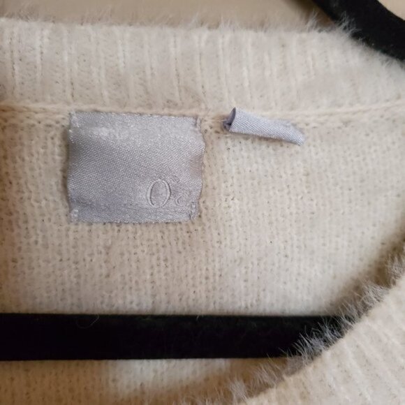 Oc Fuzzy Metallic Tinsel Sweater Size XL argyle - Picture 3 of 8